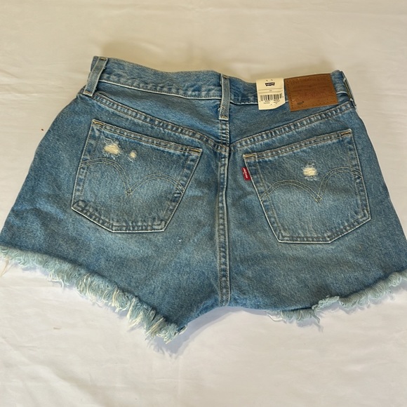 Levi’s 501 Premium Cut off Jean Shorts Fault Line Size 29 - Picture 5 of 9